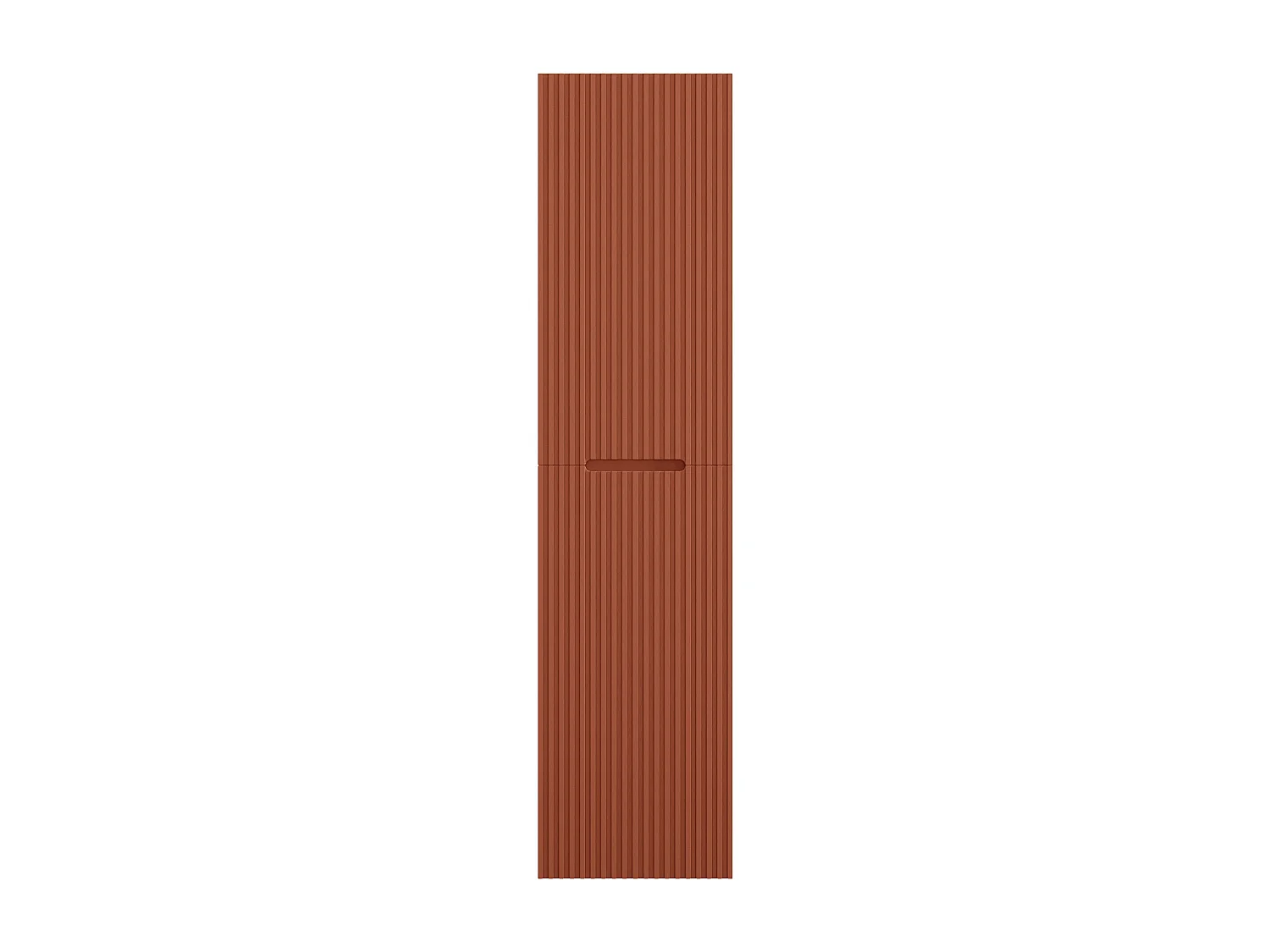 Colonne de salle de bain suspendue - 140 cm - Strié terracotta - PAVANI