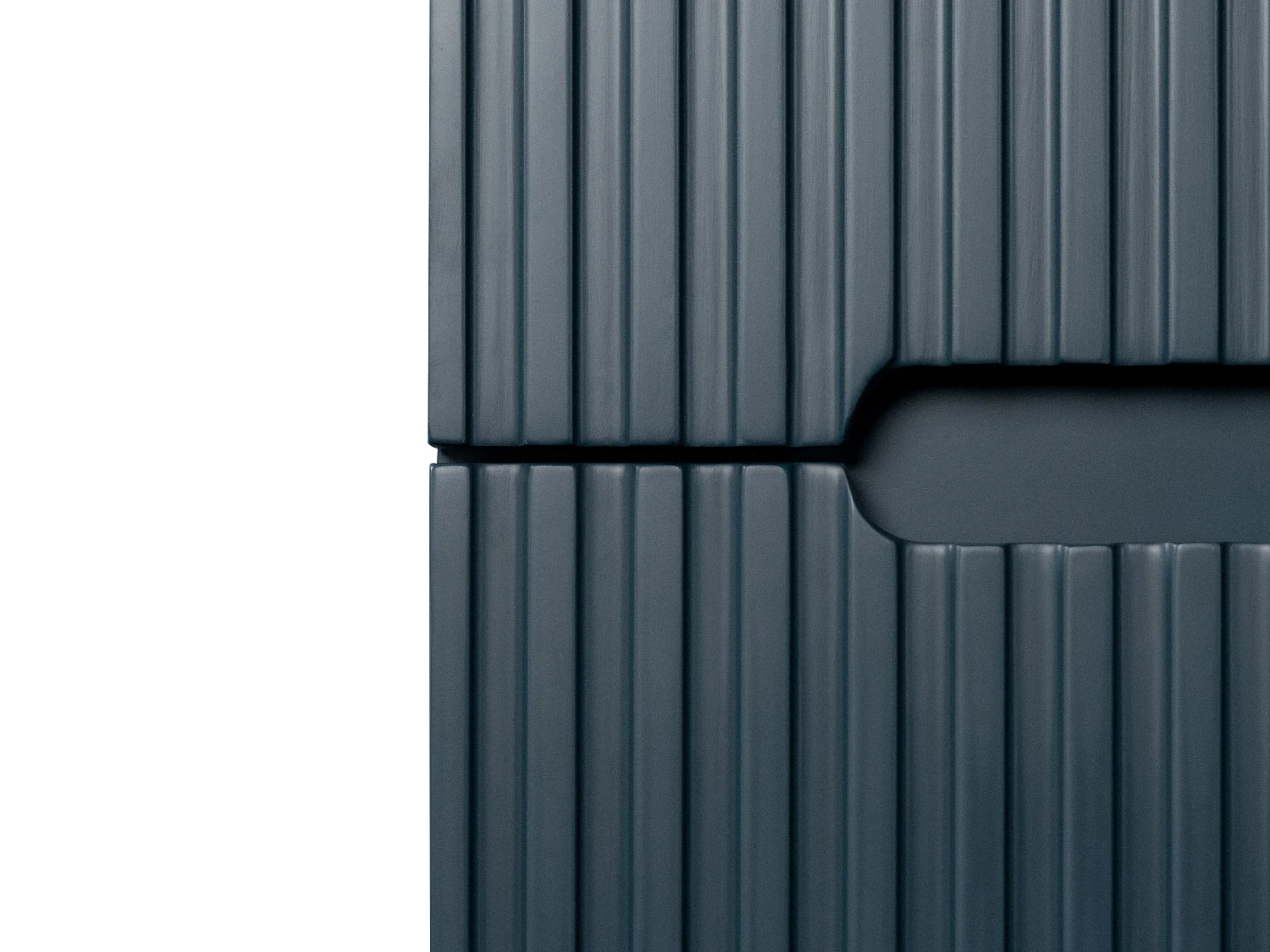 Meuble sous vasque suspendu strié bleu - 80 cm - PAVANI
