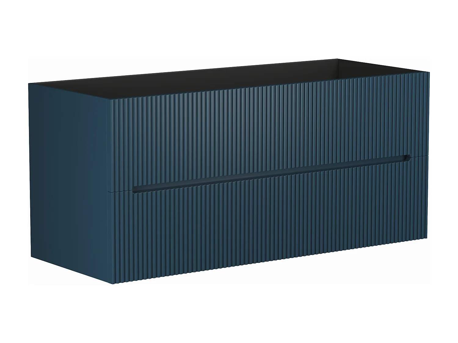 Mobile sottolavabo sospeso - Scanalato blu - 120 cm - PAVANI