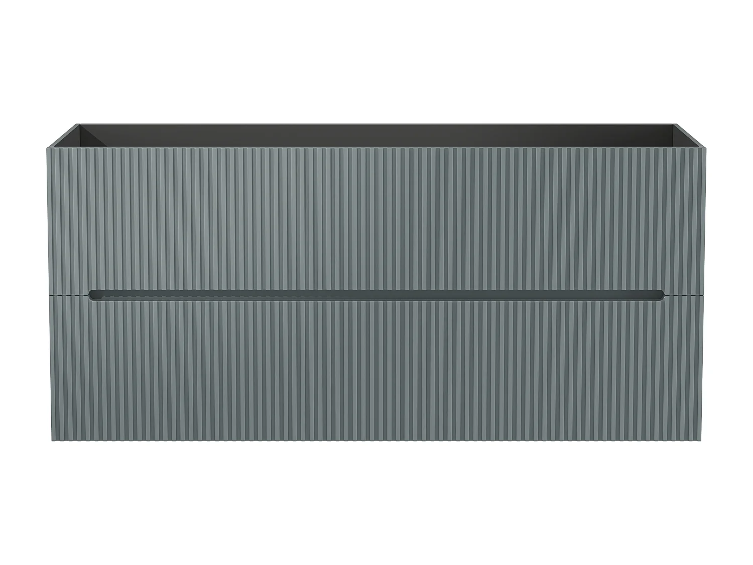 Meuble sous vasque suspendu strié gris - 120 cm - PAVANI