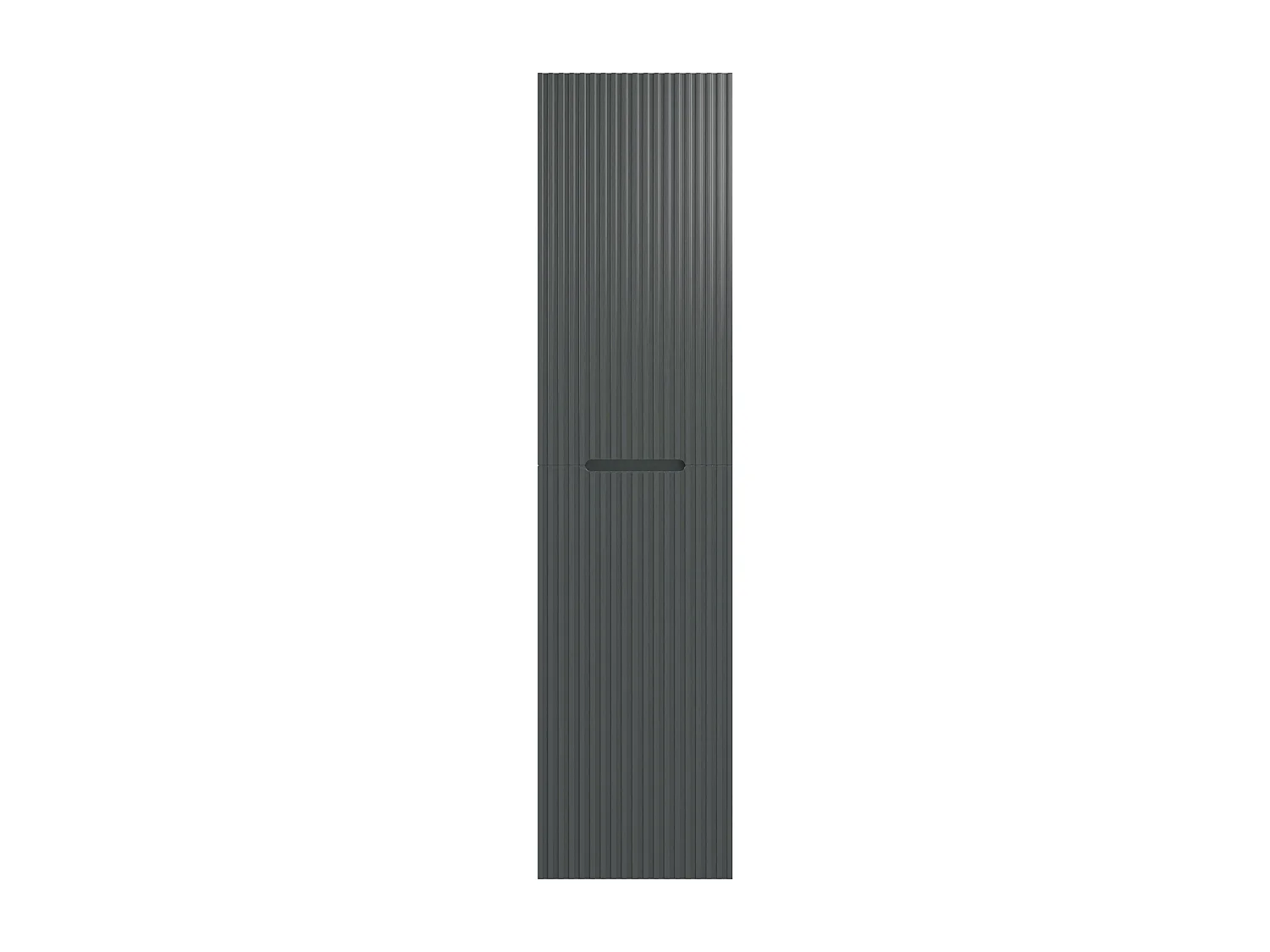 Colonne de salle de bain suspendue - 140 cm - Strié gris - PAVANI