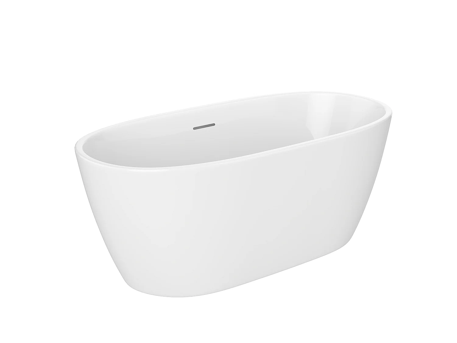 Baignoire îlot - 150 x 72.5 x 58.5 cm - Acrylique - Blanche - 240 L - YAMISA