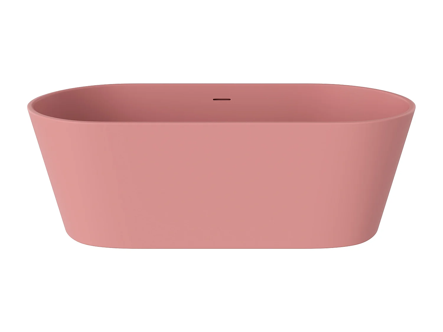 Baignoire îlot ovale - 159 x 74 x 56 cm - Acrylique - Rose mat - 255 L - LUZECA