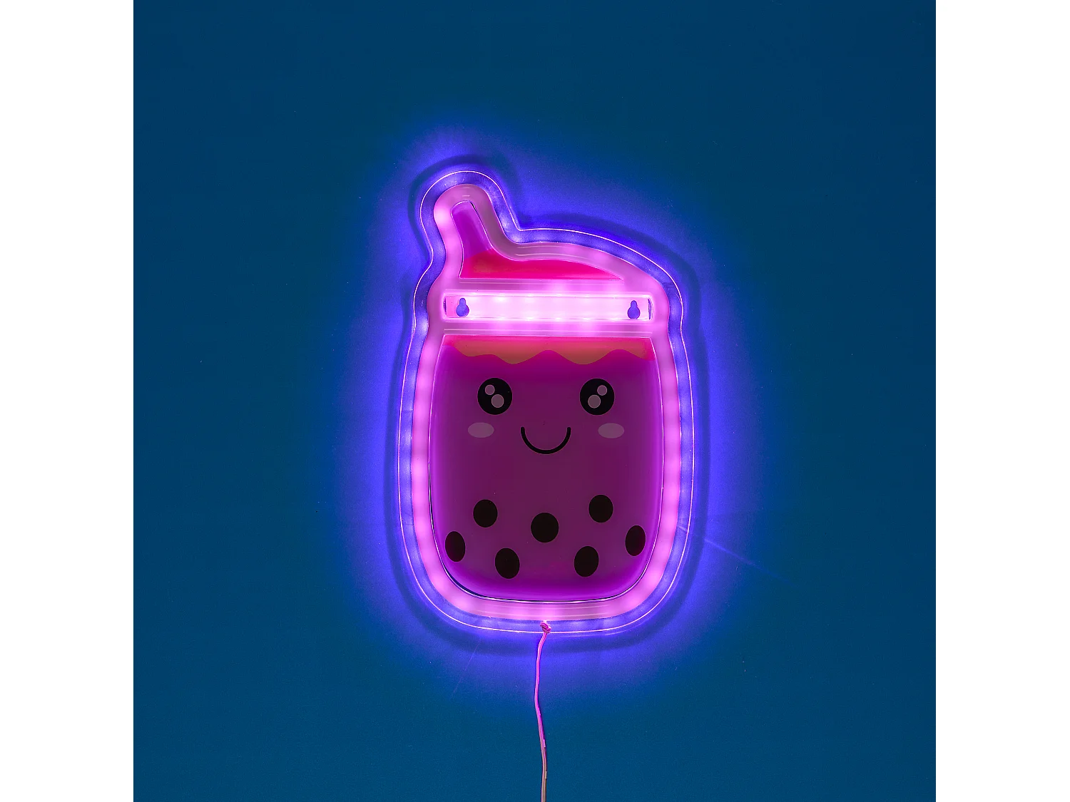 Lampe Led Effet Neon Bubble Tea Usb Rose