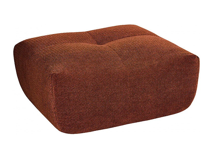 Alba - Pouf compressé en tissu - Rouille