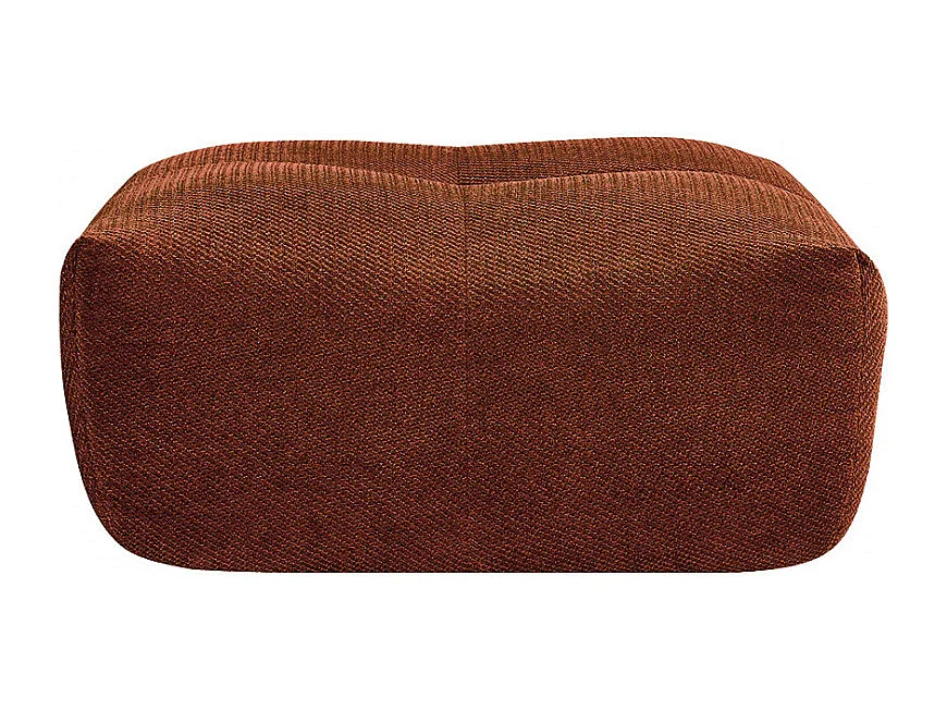 Alba - Pouf compressé en tissu - Rouille