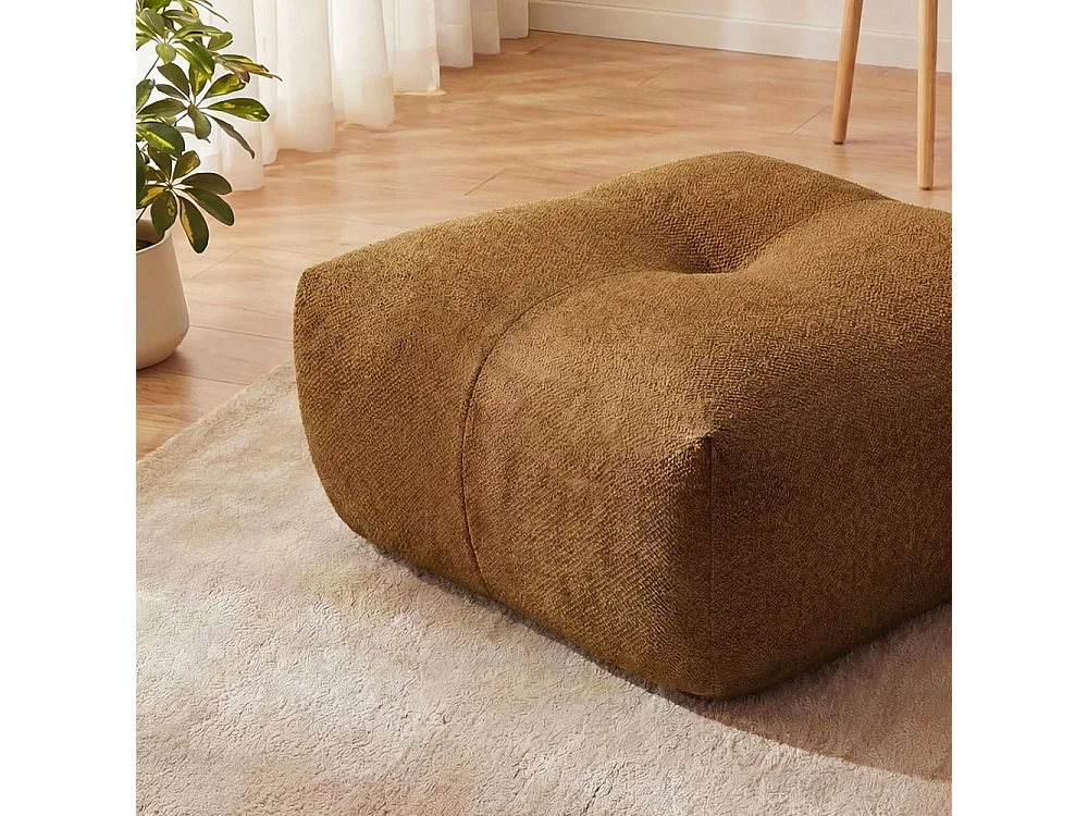 Alba - Pouf compressé en tissu - Bronze
