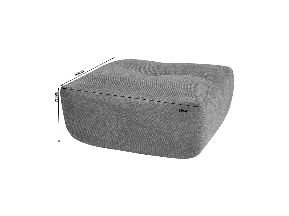 Alba - Pouf repose-pieds compressé en tissu - Bronze