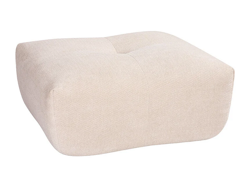 Alba - Pouf compressé en tissu - Beige