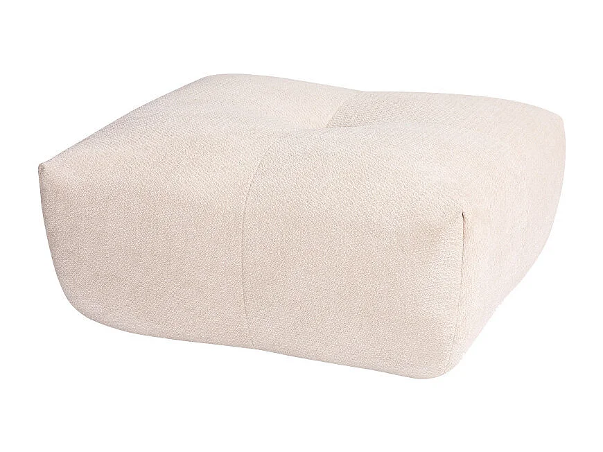 Alba - Pouf compressé en tissu - Beige