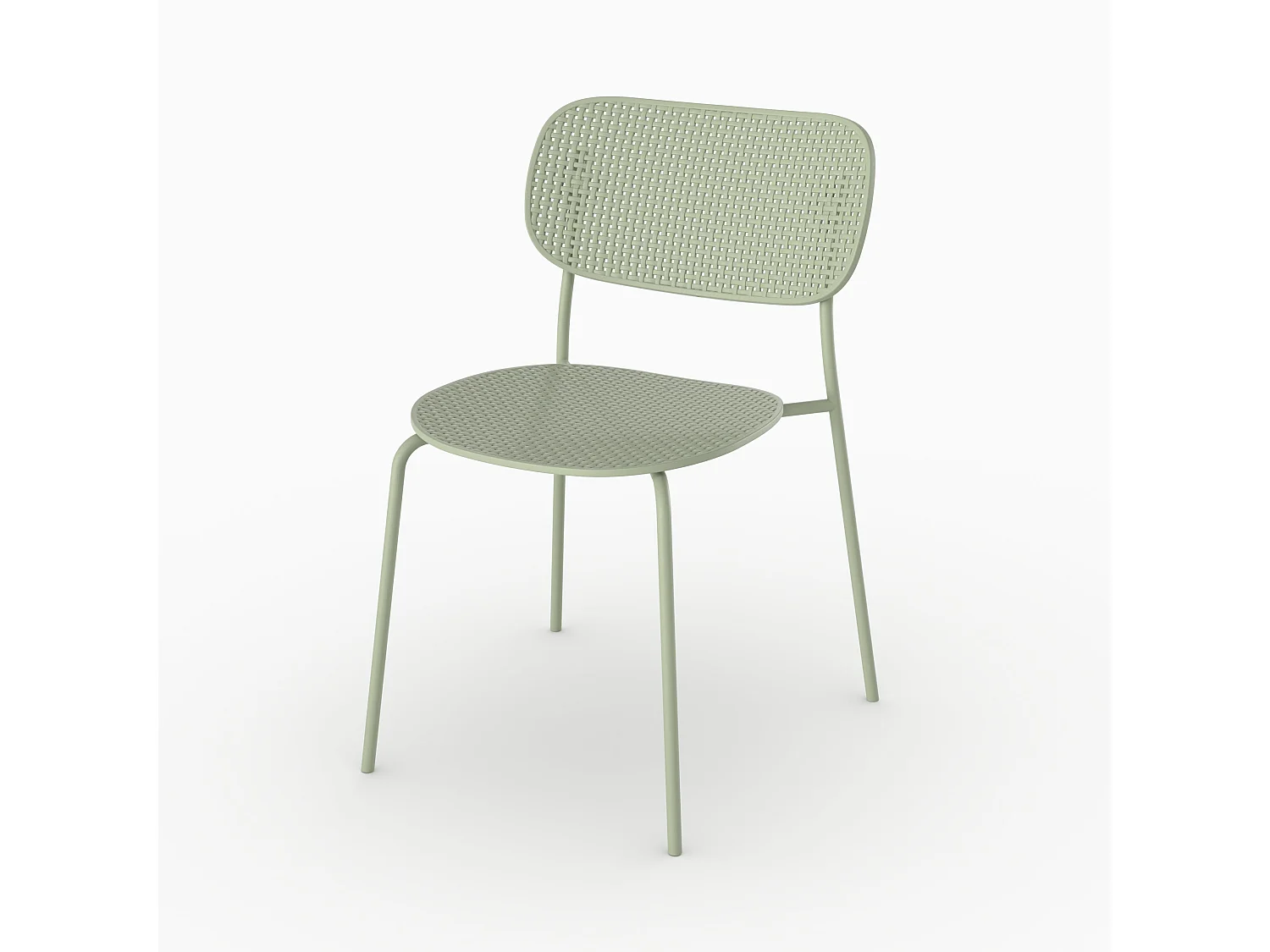 Set di 2 sedie da giardino impilabili Géa in plastica verde pastello - Géa