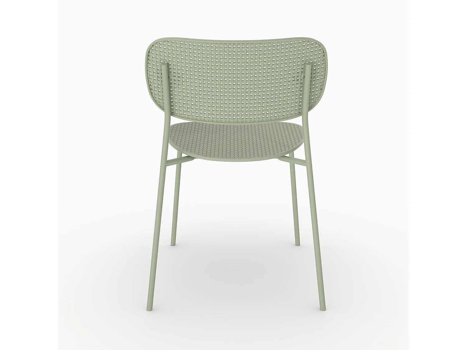 Set di 2 sedie da giardino impilabili Géa in plastica verde pastello - Géa