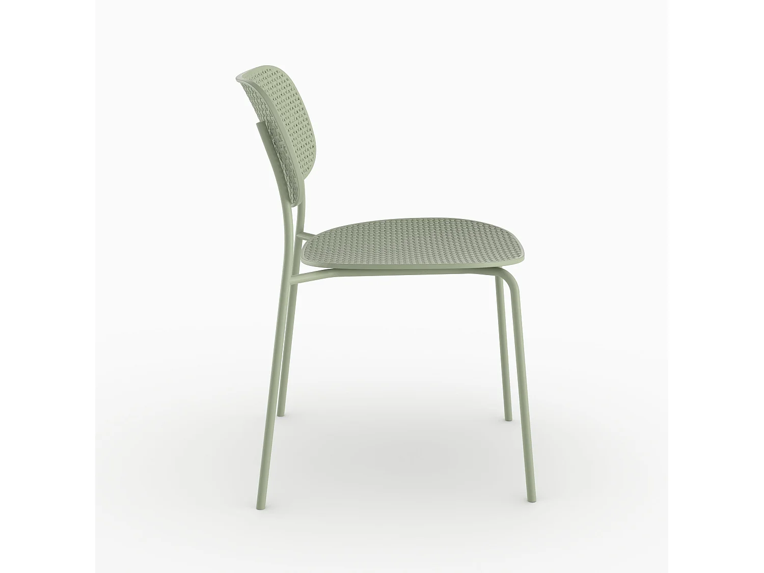 Set di 2 sedie da giardino impilabili Géa in plastica verde pastello - Géa
