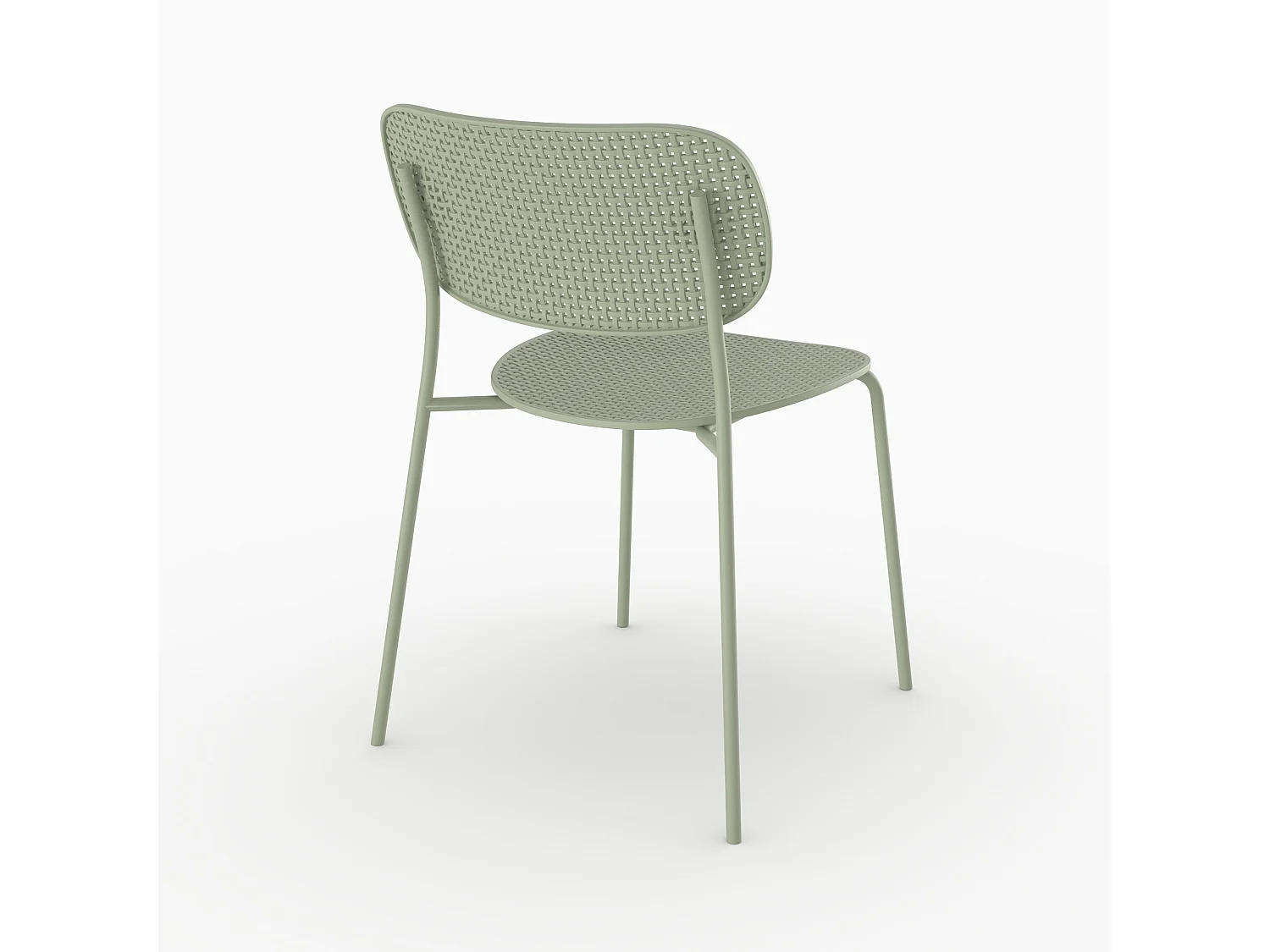 Set di 2 sedie da giardino impilabili Géa in plastica verde pastello - Géa