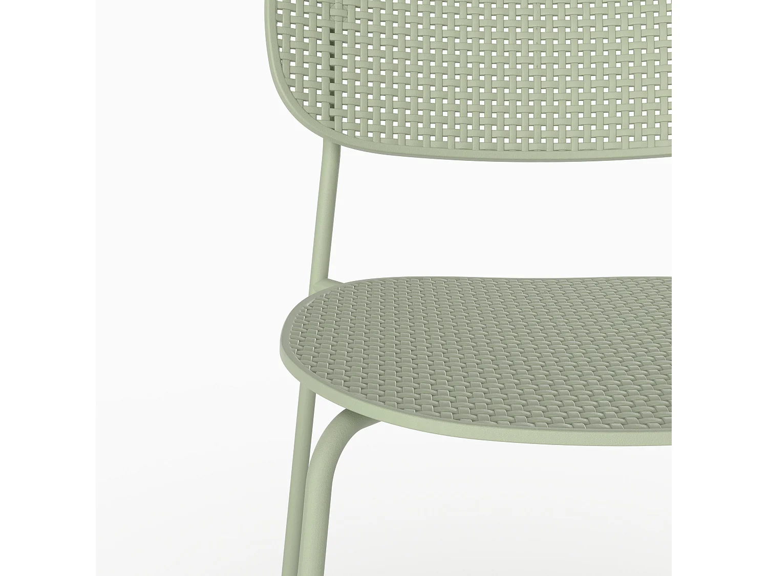 Set di 2 sedie da giardino impilabili Géa in plastica verde pastello - Géa