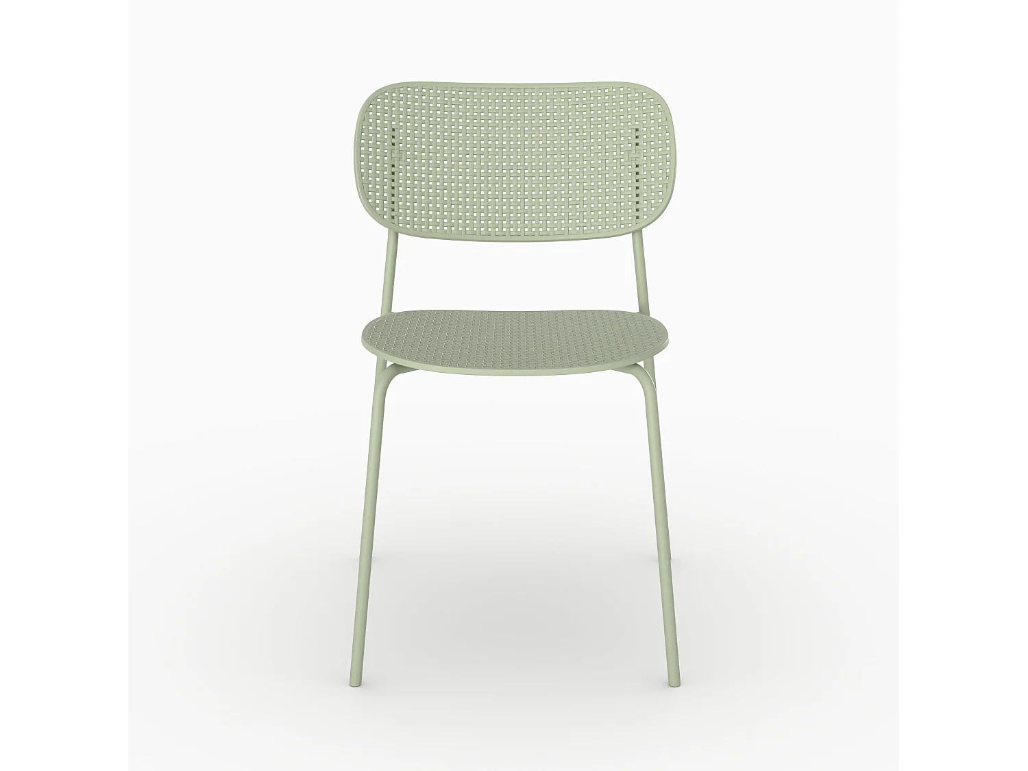 Set di 2 sedie da giardino impilabili Géa in plastica verde pastello - Géa