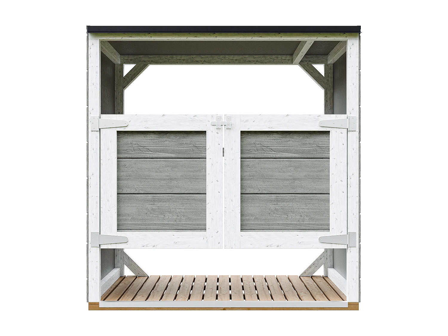 Obudowa na kosze na śmieci 1,14 m² / 2x240L - M980A-TUNDRA GREY