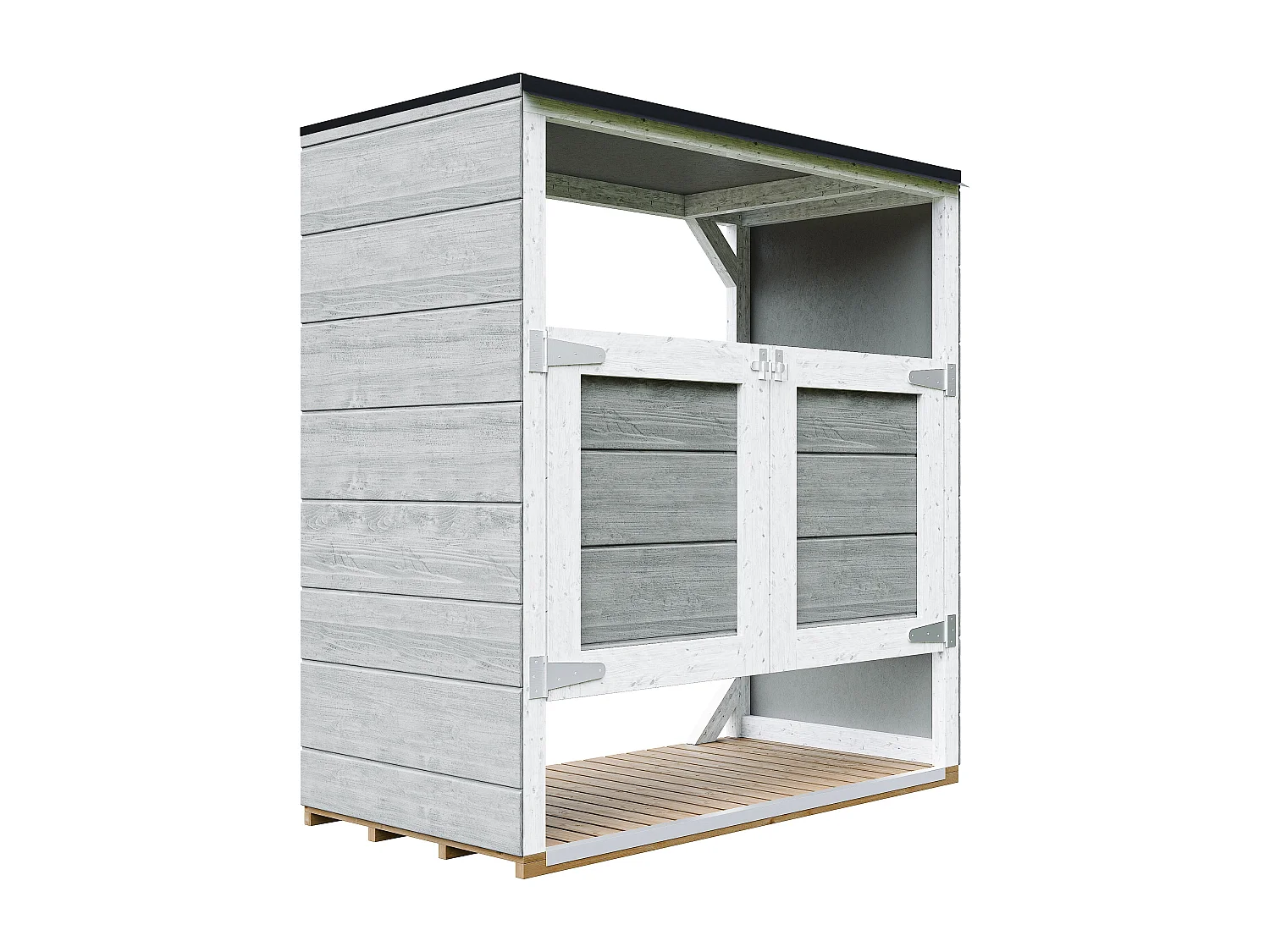 Obudowa na kosze na śmieci 1,14 m² / 2x240L - M980A-TUNDRA GREY