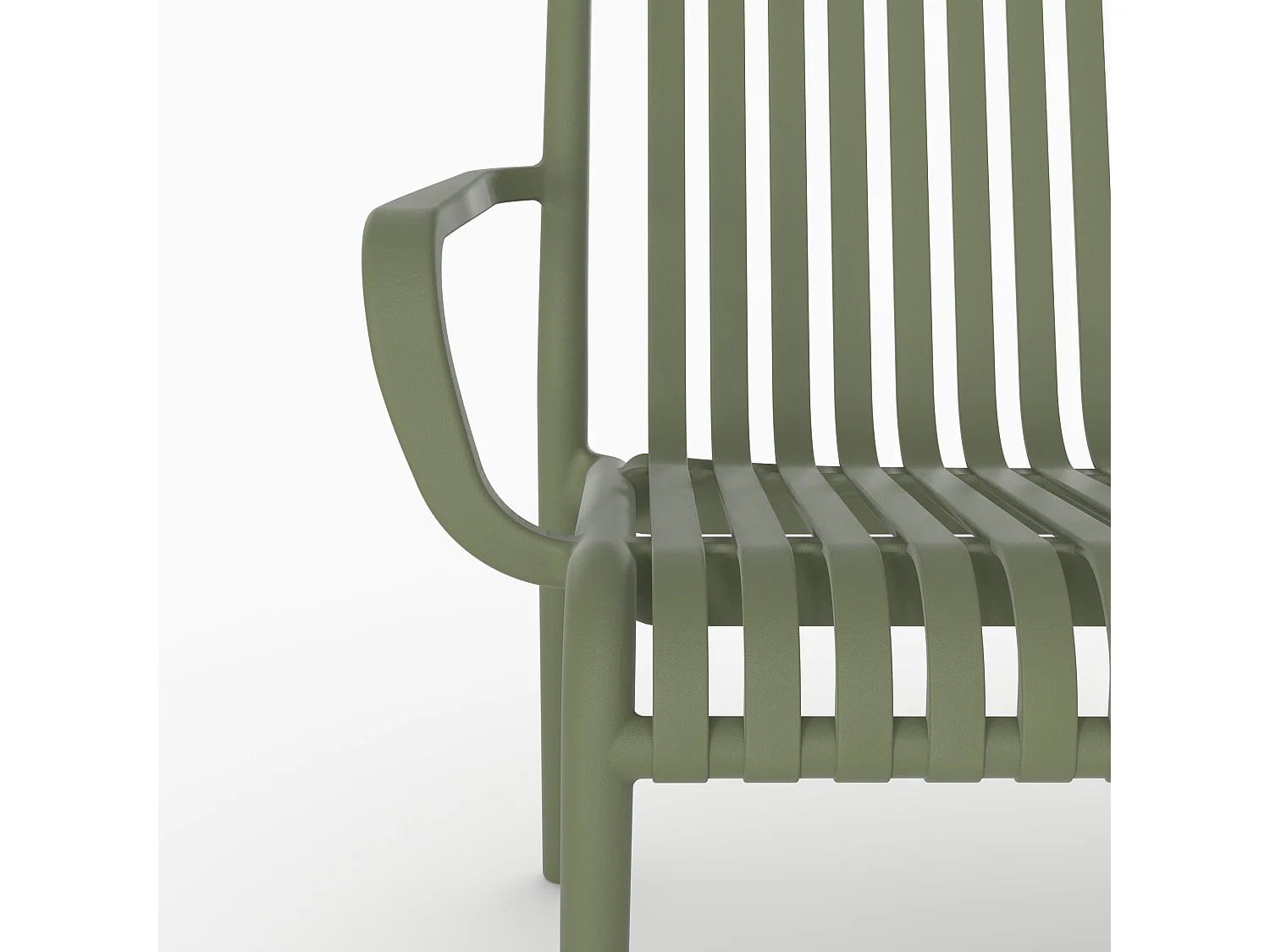Set da giardino 2 posti in plastica verde kaki - Ivy