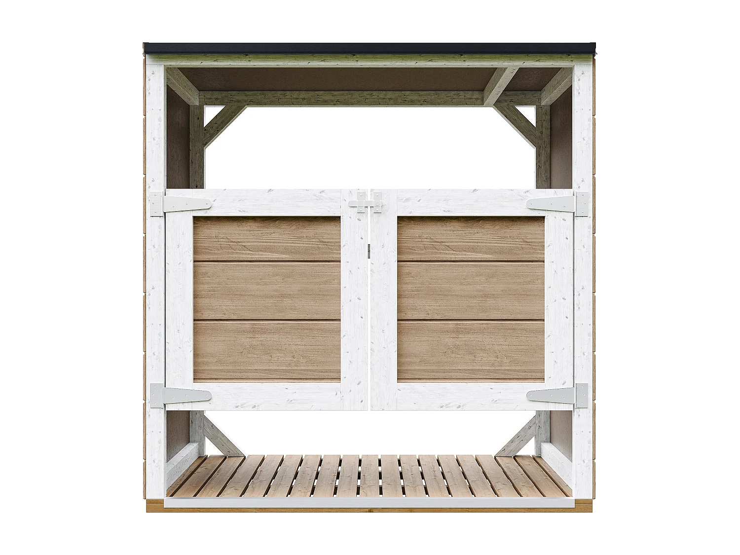 Obudowa na kosze na śmieci 1,14 m² / 2x240L - M980A-TERRA BROWN