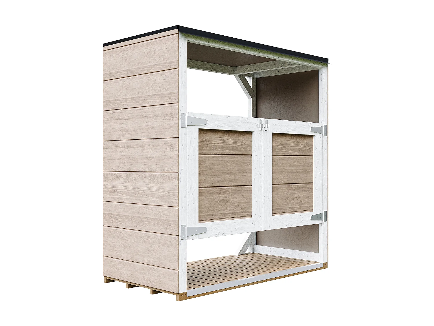 Obudowa na kosze na śmieci 1,14 m² / 2x240L - M980A-TERRA BROWN