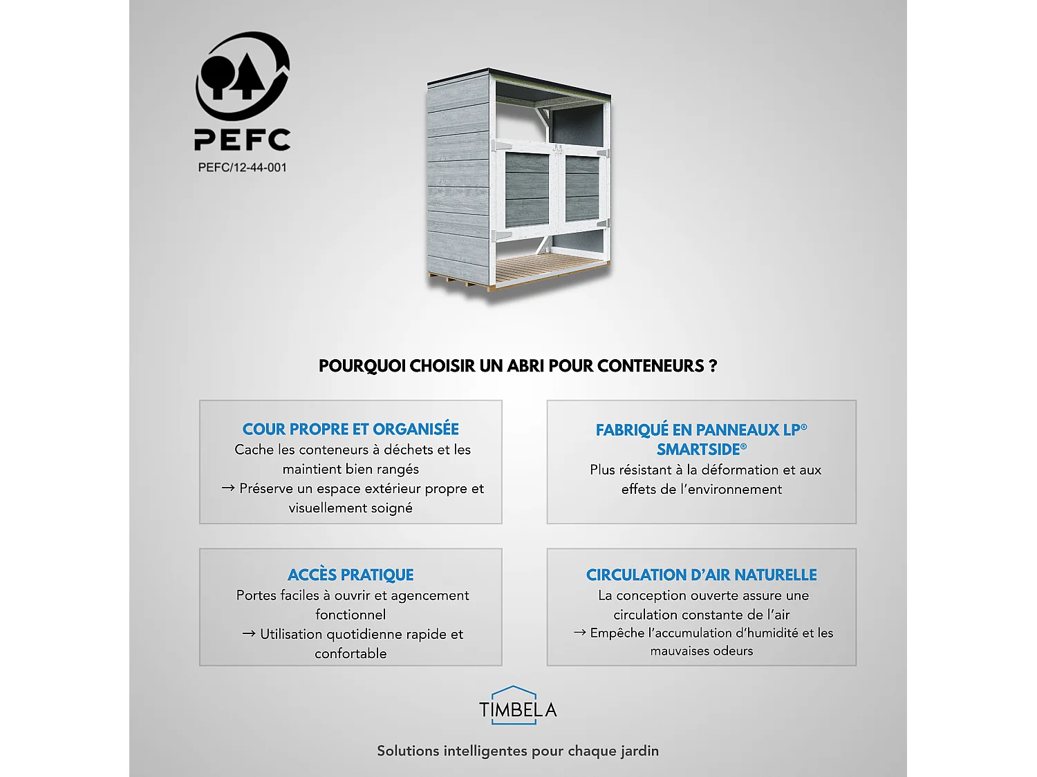 Obudowa na kosze na śmieci 1,14 m² / 2x240L - M980A-TERRA BROWN