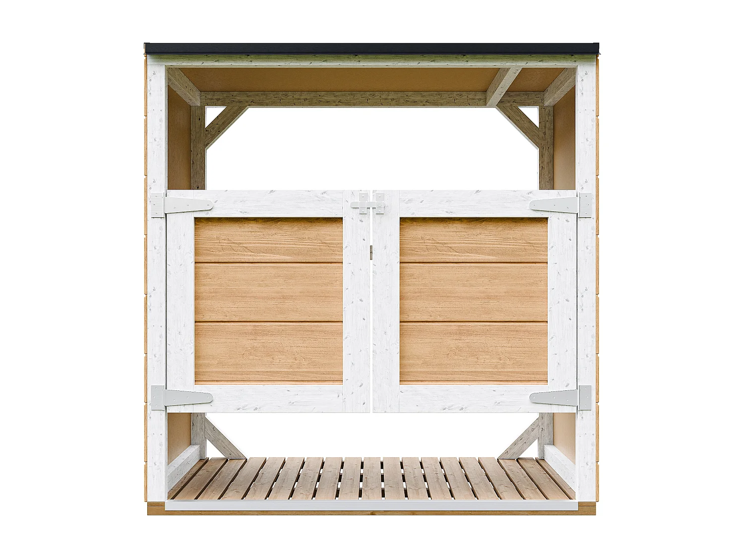 Obudowa na kosze na śmieci 1,14 m² / 2x240L - M980A-HARVEST HONEY
