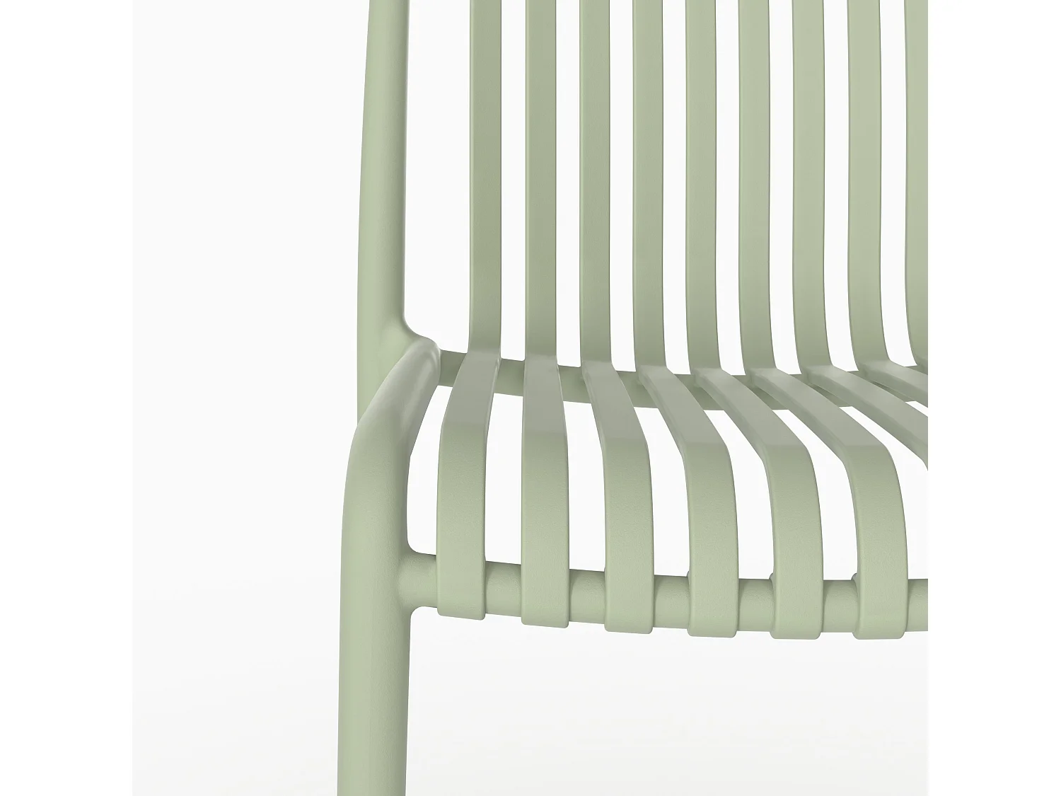 Set di 2 sedie da giardino impilabili in plastica verde pastello - Duli
