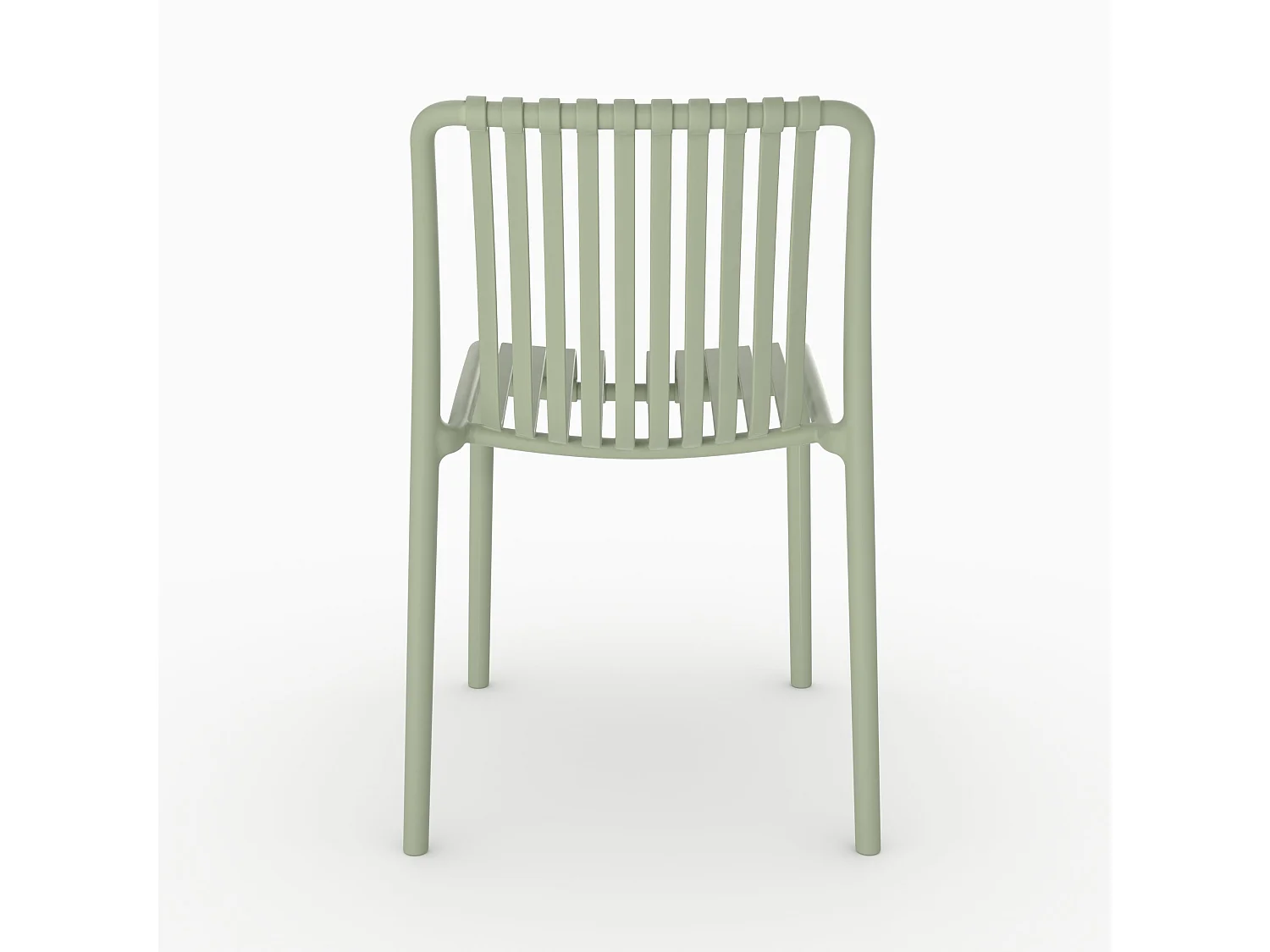 Set di 2 sedie da giardino impilabili in plastica verde pastello - Duli