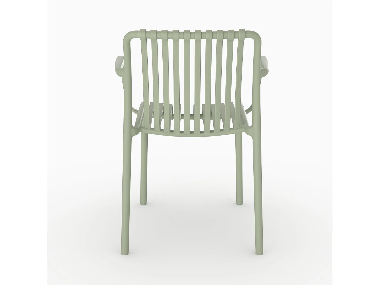 Set di 2 sedie da giardino impilabili in plastica verde pastello - Ivy