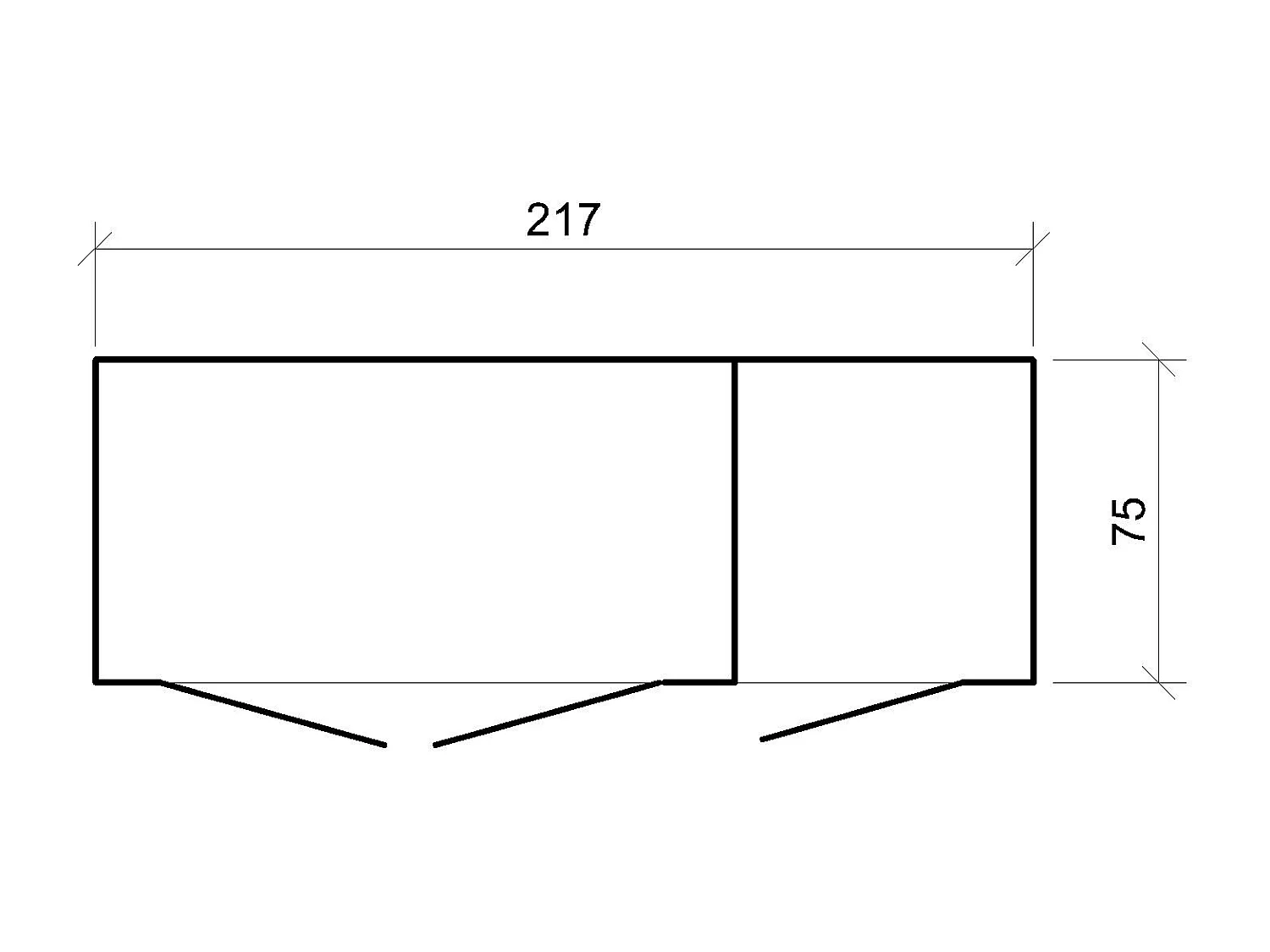 Kliko ombouw 1,62 m² / 2x240L met deuren – container ombouw hout - M981A