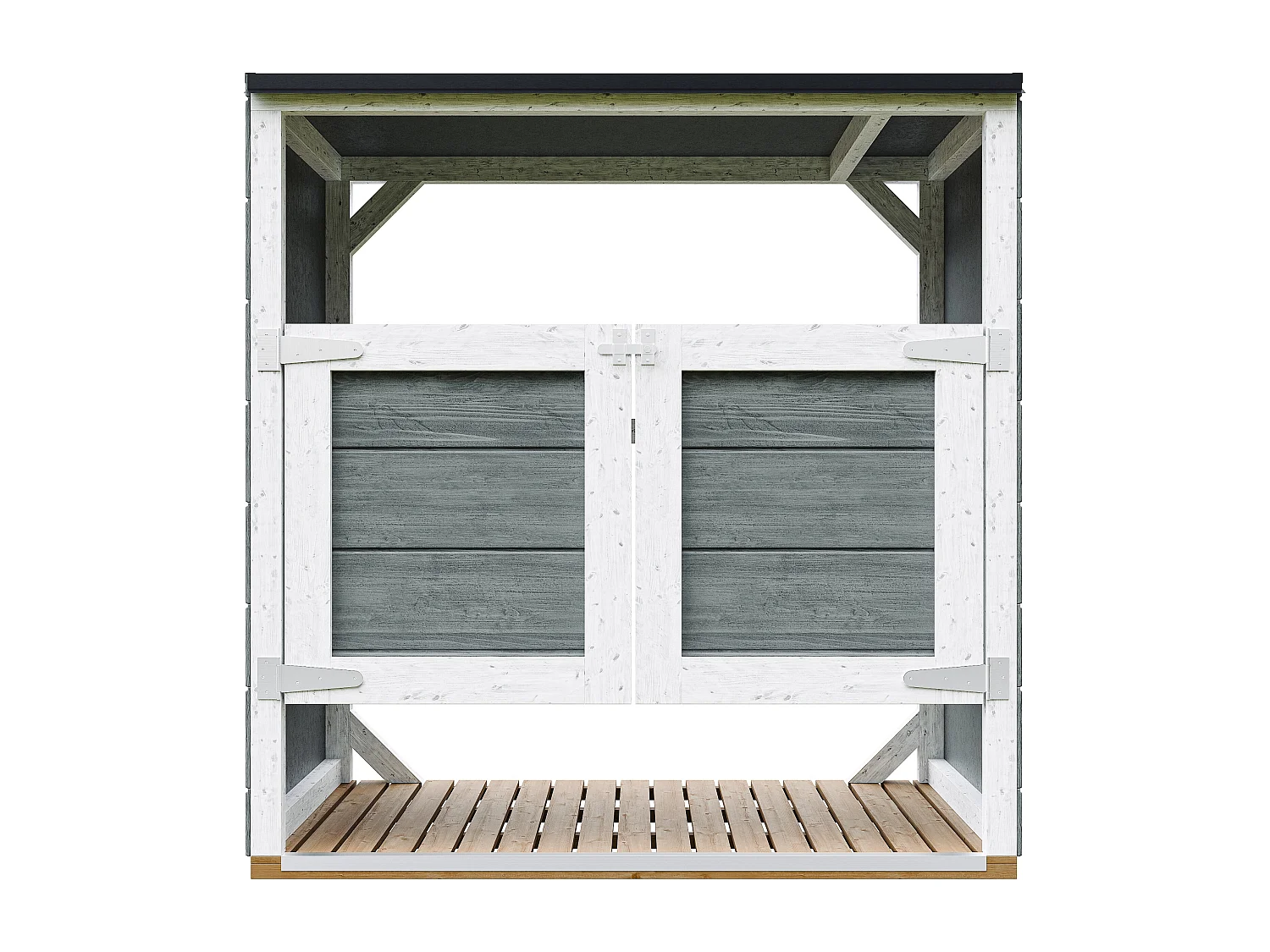 Casetta da giardino per bidoni spazzatura 1,14 m² / 2x240L - M980A-CAVERN STEEL