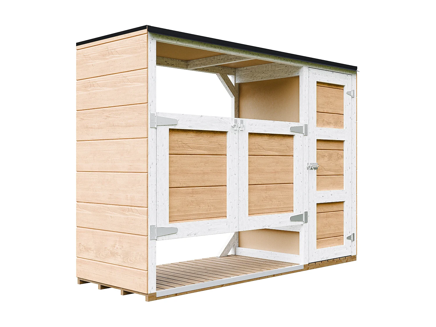 Kliko ombouw 1,62 m² / 2x240L met deuren – container ombouw hout - M981A-HARVEST HONEY