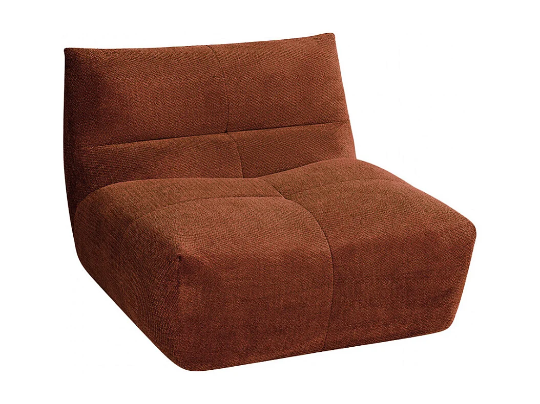 Alba - Chauffeuse compressée en tissu - Rouille