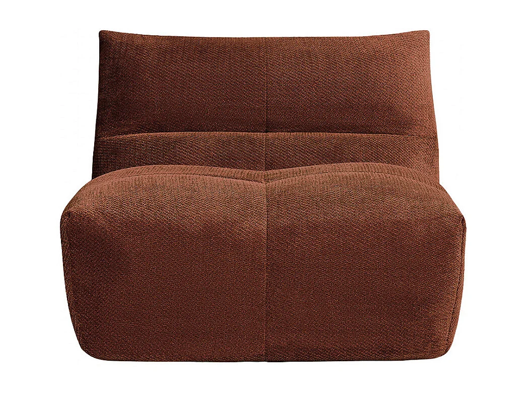 Alba - Chauffeuse compressée en tissu - Rouille