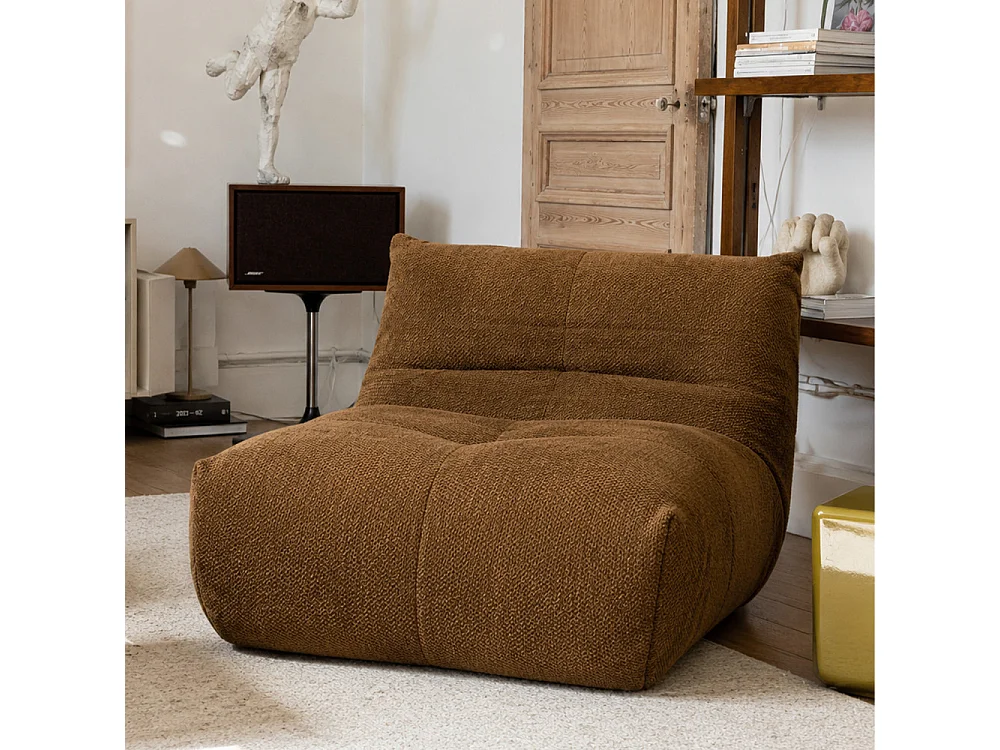 Alba - Chauffeuse compressée 1 place en tissu - Bronze