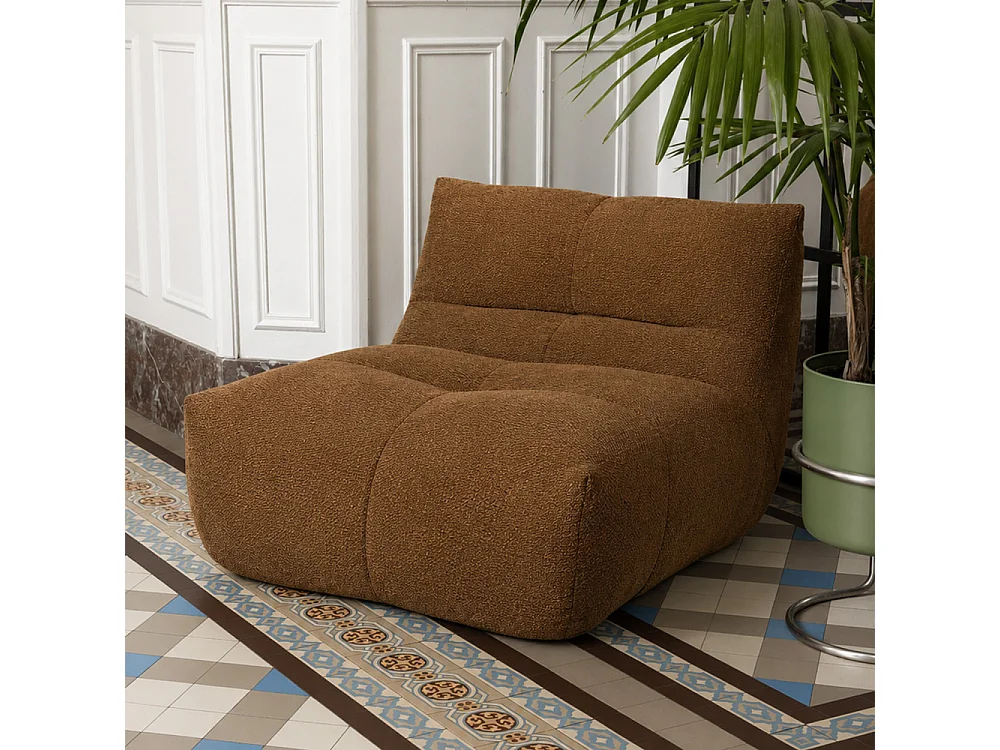 Alba - Chauffeuse compressée 1 place en tissu - Bronze