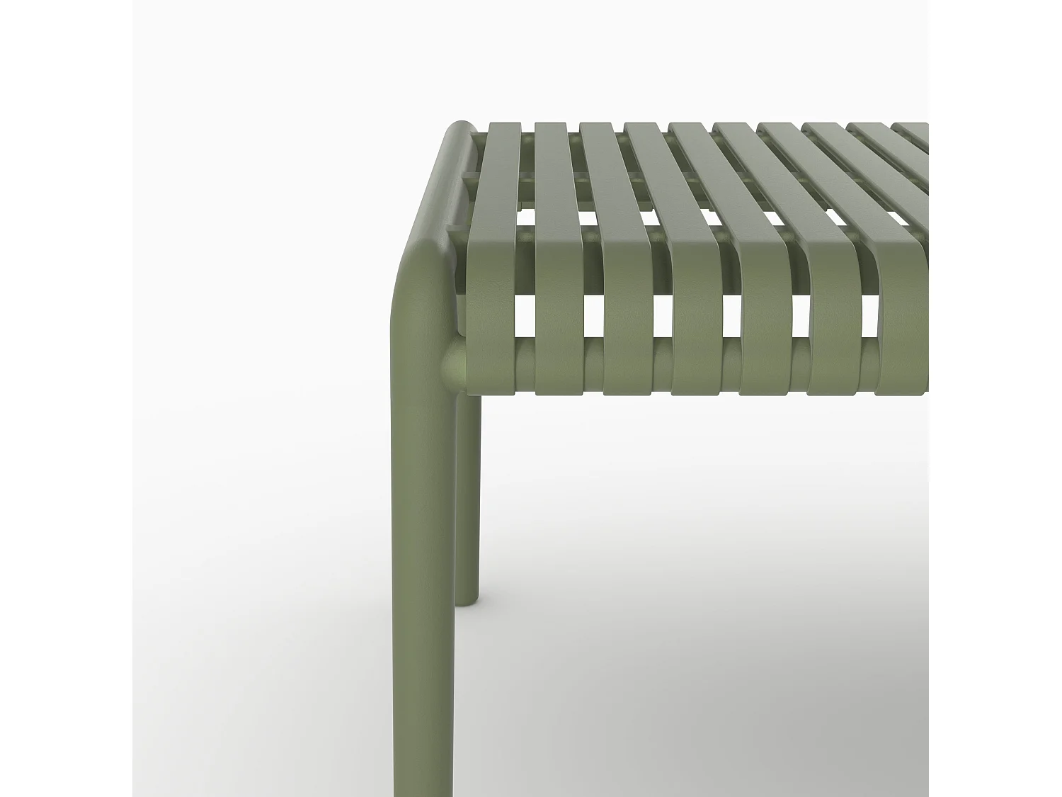 Tavolino da giardino in plastica verde kaki - Téa