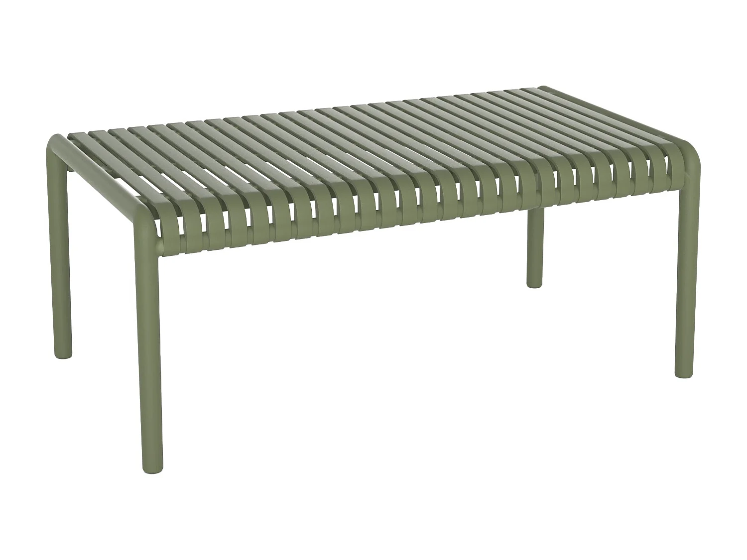 Tavolino da giardino in plastica verde kaki - Téa
