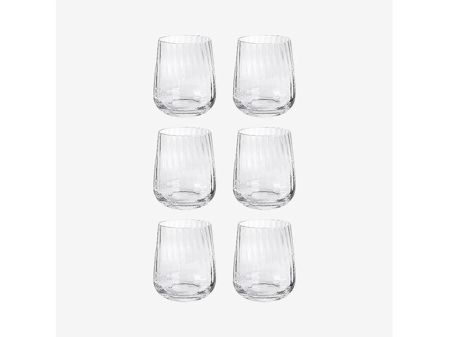 Lot de 6 verres à eau en verre cristallin - 35 cl - Transparent