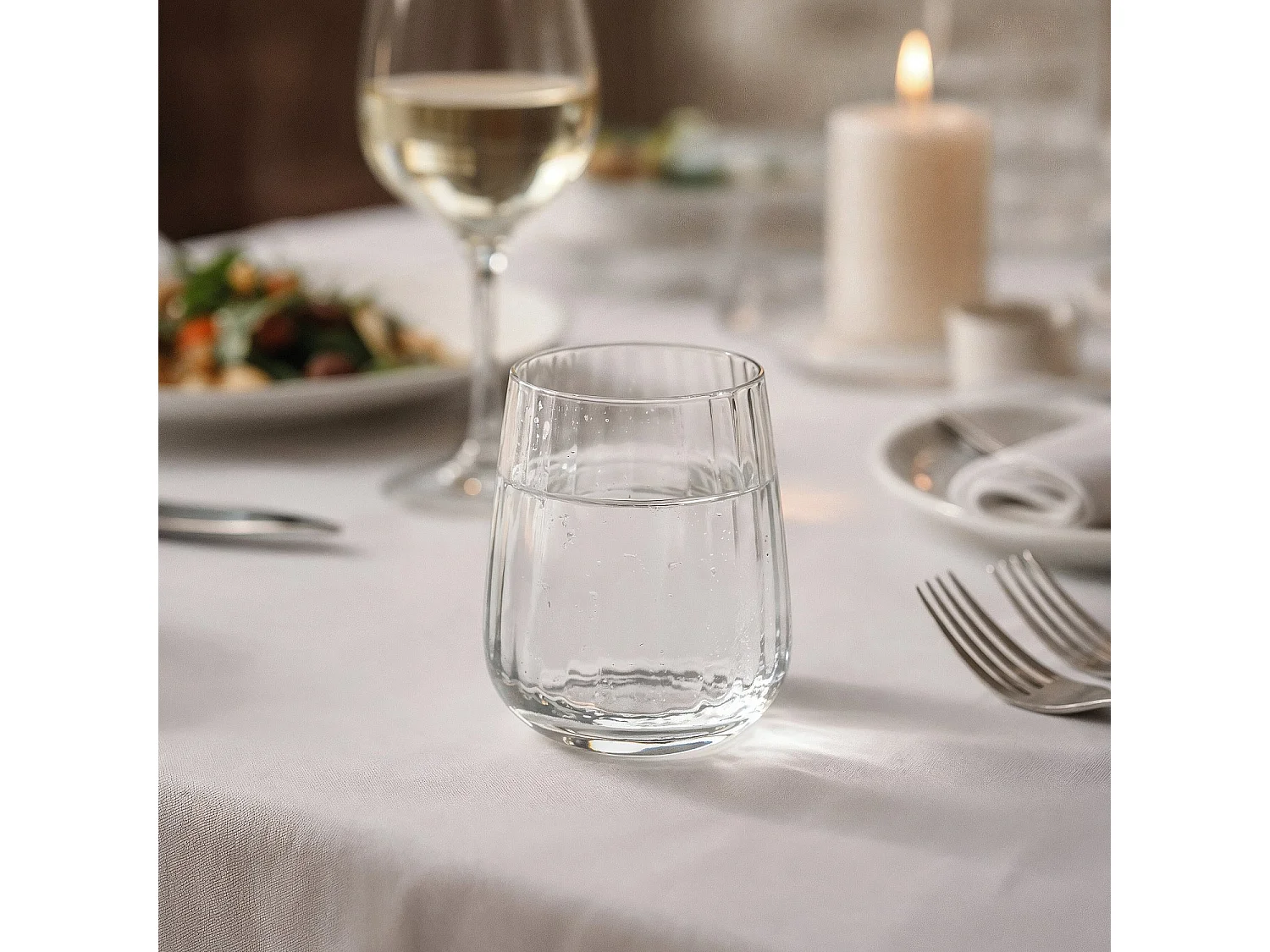 Lot de 6 verres à eau en verre cristallin - 35 cl - Transparent