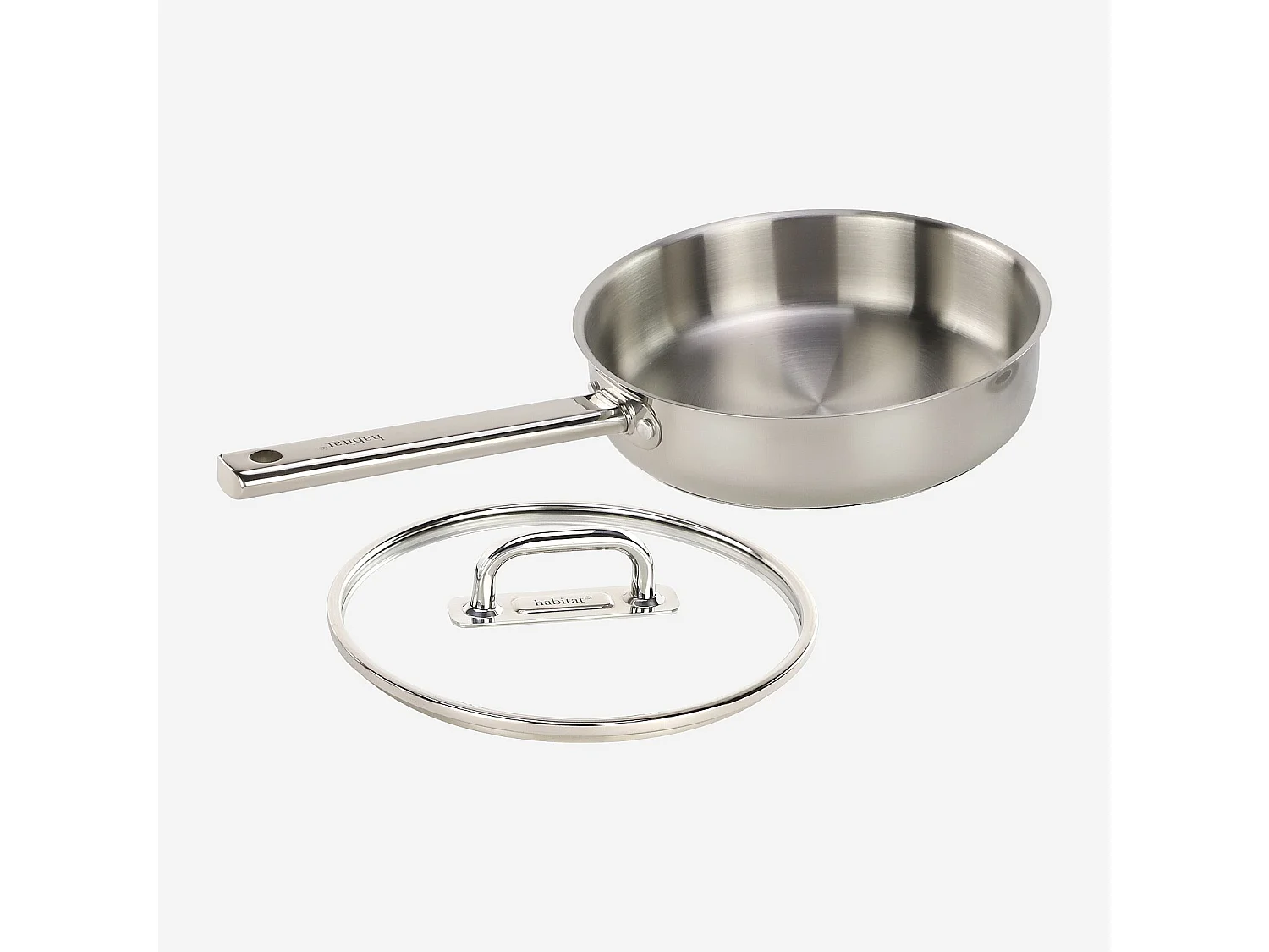 Batterie de cuisine 9 pièces en acier inoxydable tous feux - Argenté