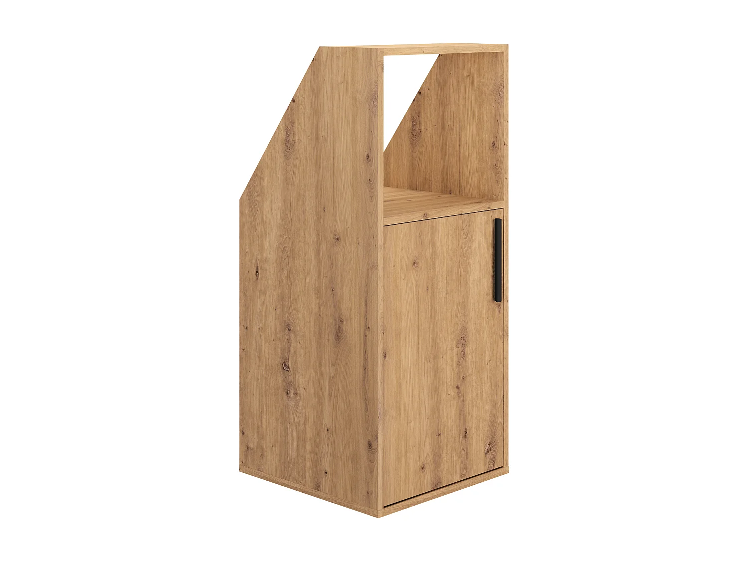 Meuble sous pente 1 porte et 1 niche - Coloris : Naturel - ADEZIO