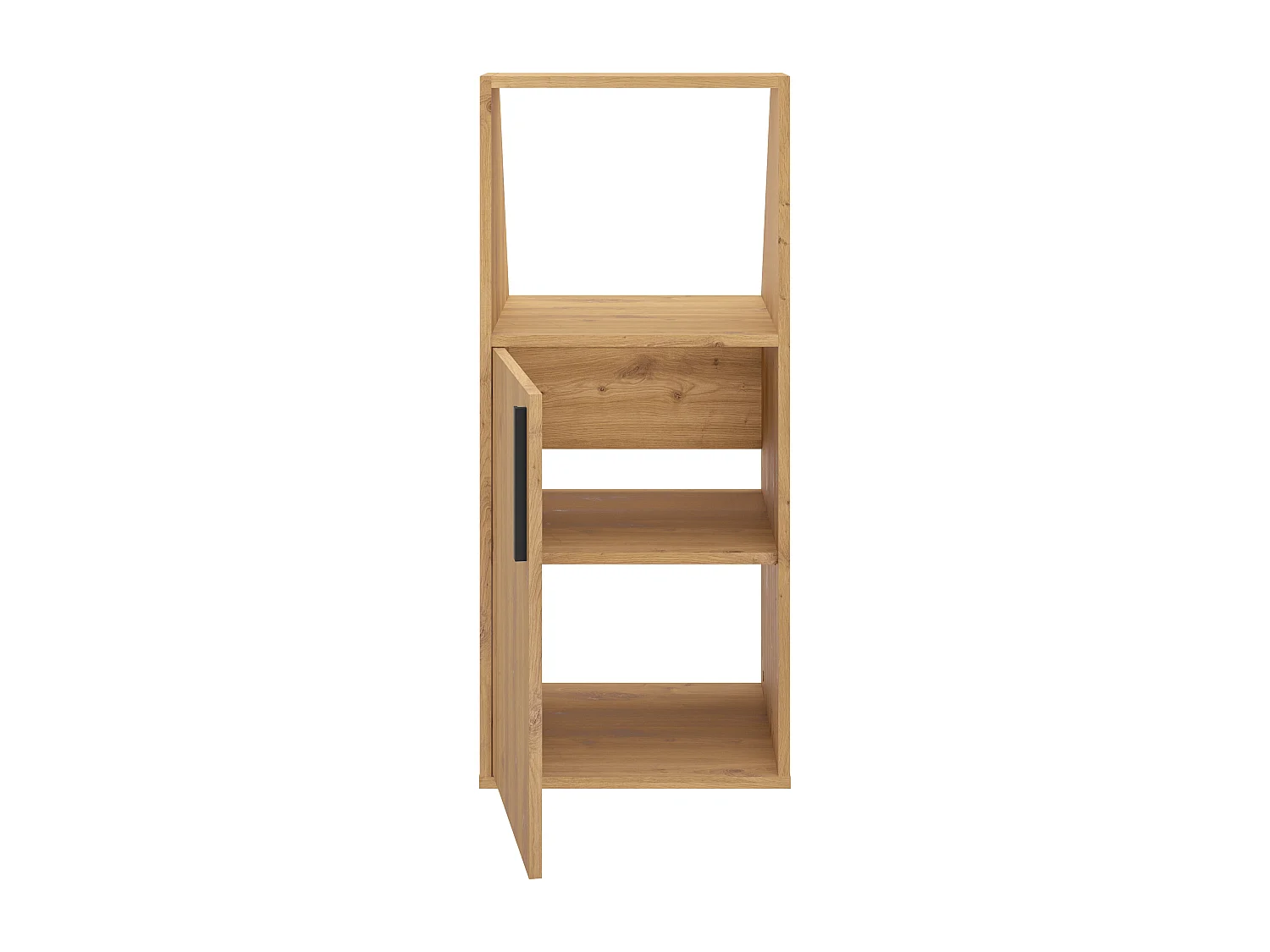 Meuble sous pente 1 porte et 1 niche - Coloris : Naturel - ADEZIO