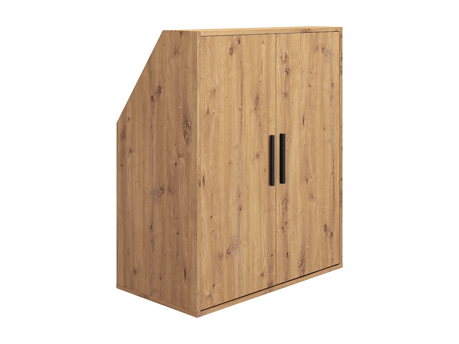 Armoire sous pente 2 portes - Coloris : Naturel - ADEZIO