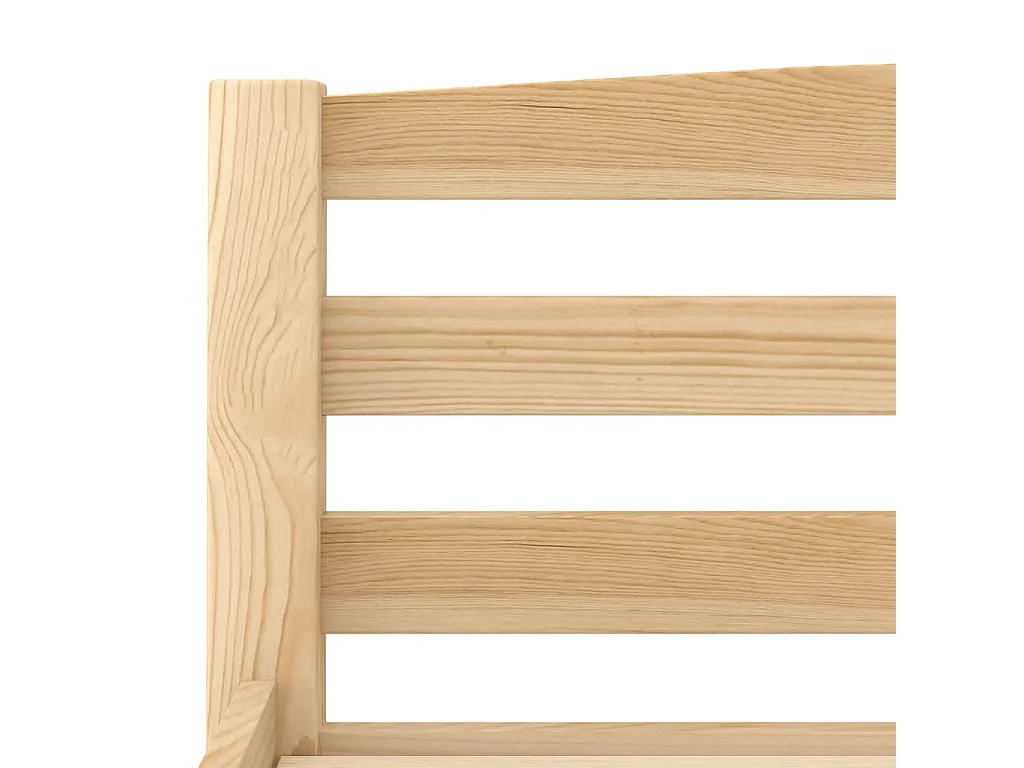 Estructura de cama sin colchón de madera maciza de pino, para dormitorio, 200 × 200 cm