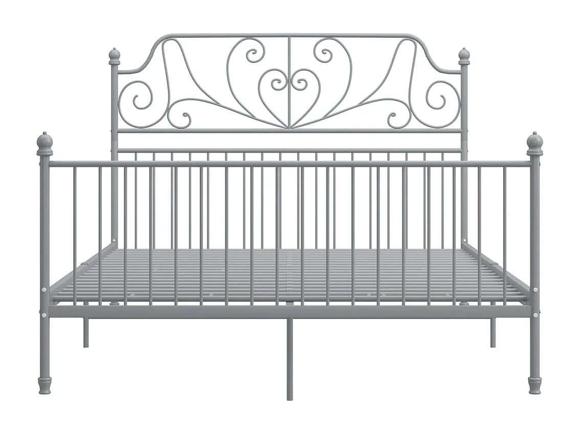 Estructura de cama sin colchón metal gris 140x200 cm