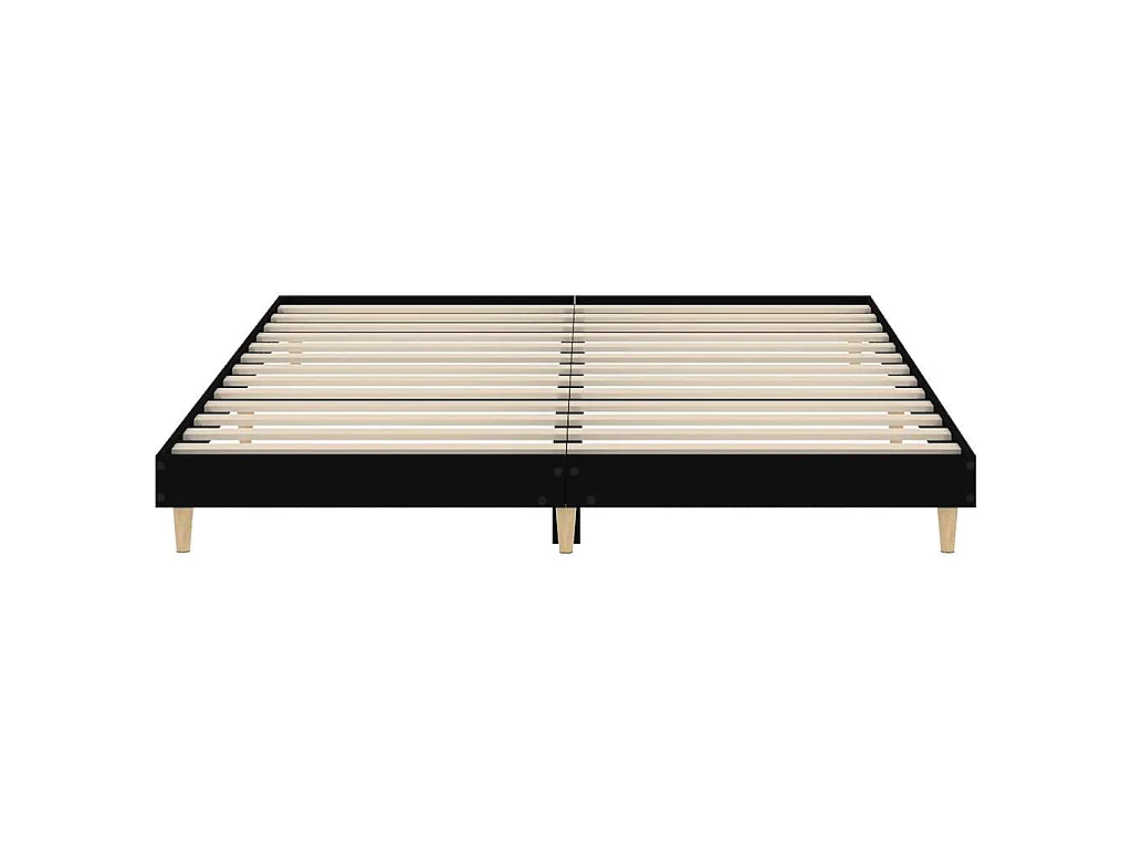 Cadre de lit sans matelas noir 120 x 200 cm