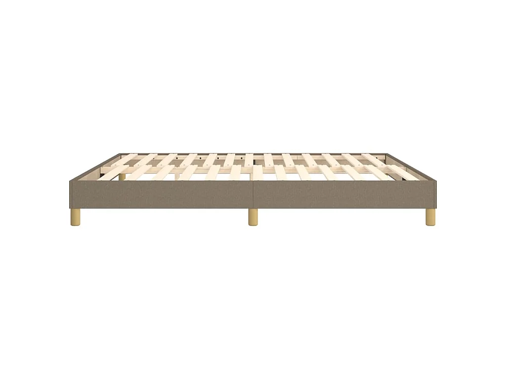 Estructura de cama con somier de tela, gris topo, 160 × 200 cm