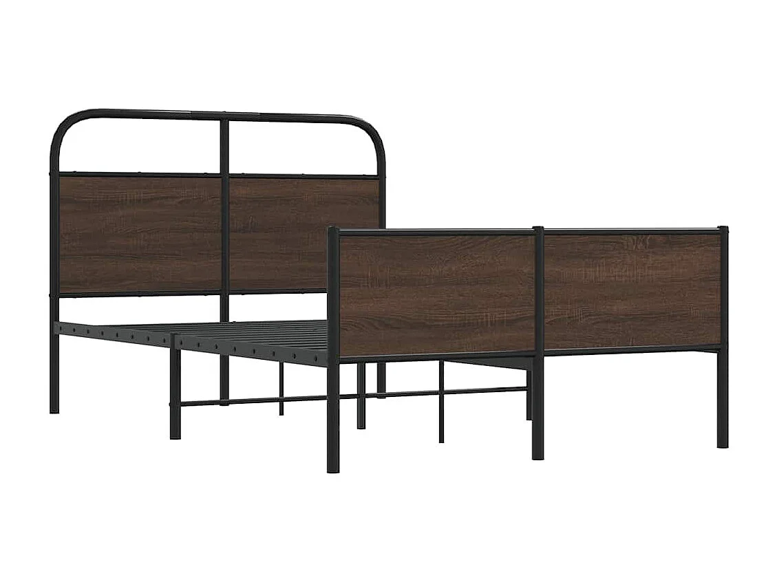 Cadre de lit sans matelas 140x200 cm chêne marron